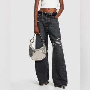 Metallic Sequined hobo style shoulder bag